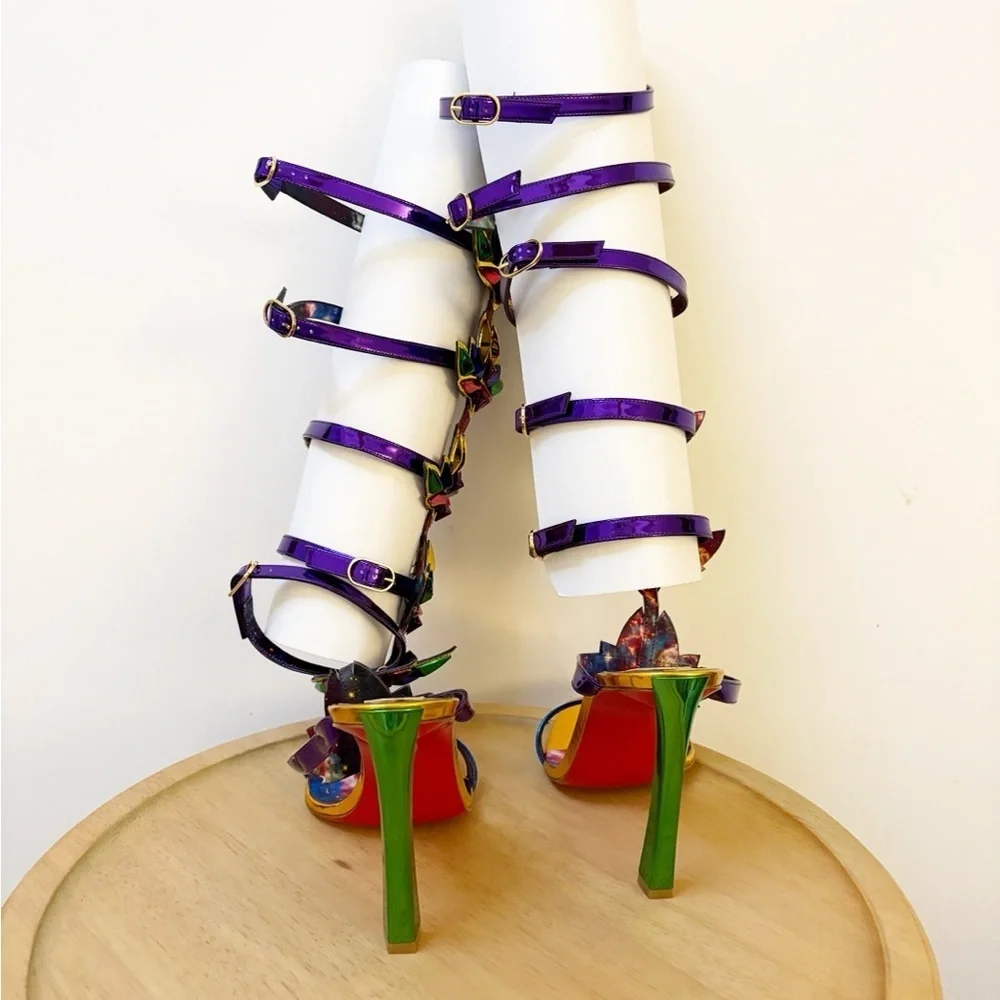 New Christian Louboutin x Marvel Sea Warrior Leather Heels